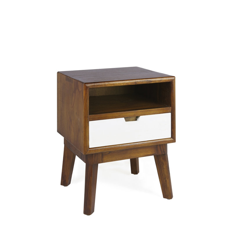 Clowers 45cm W Solid Wood Bedside Table
