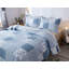 Ensemble de courtepointe réversible en microfibre  Blue-29581759