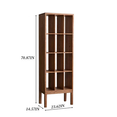 Simple solid wood shelf bookcase