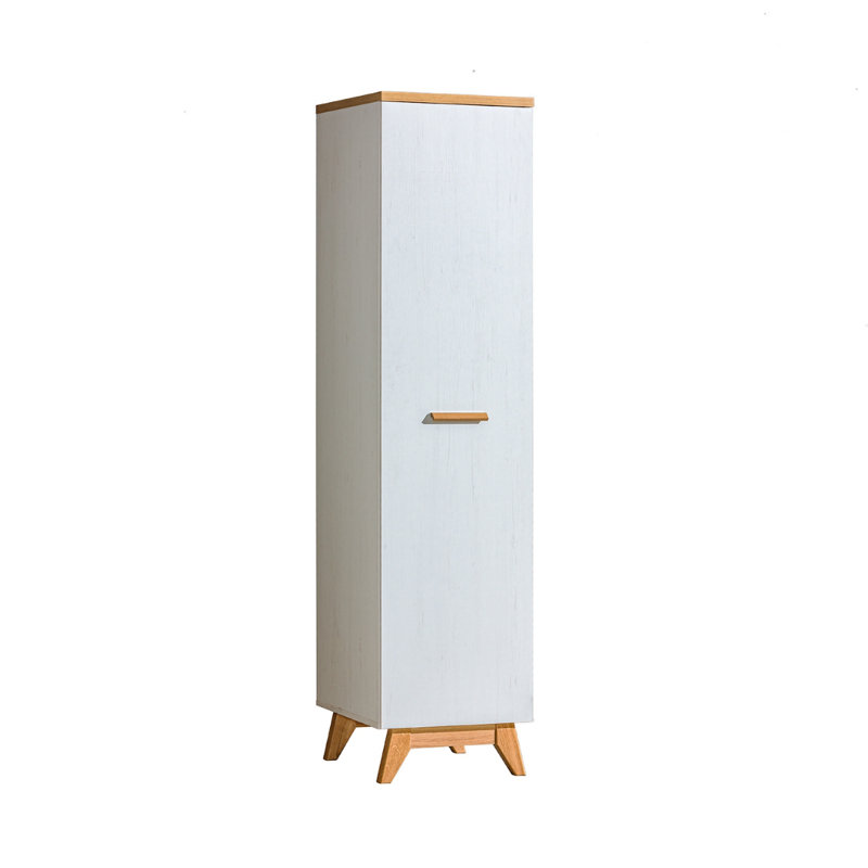 Waldron 1 Door Solid + Manufactured Wood Wardrobe