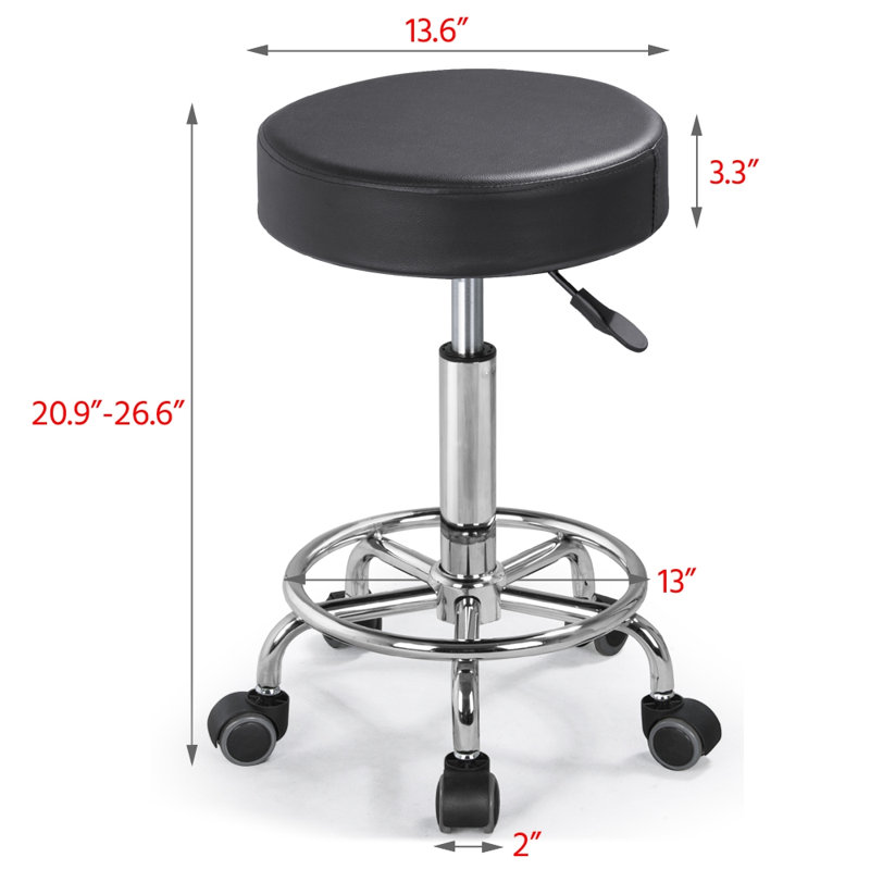 Tabouret actif à hauteur ajustable Valmar, Noir