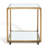 Flodie Mirrored Glass Top End Table