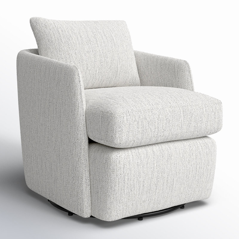 Whittaker Swivel Barrel Chair, Merino Cotton