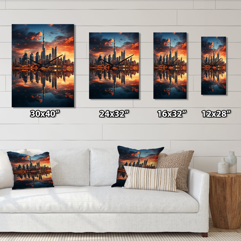 Horloge murale moderne Fronie - Cityscapes, Grand