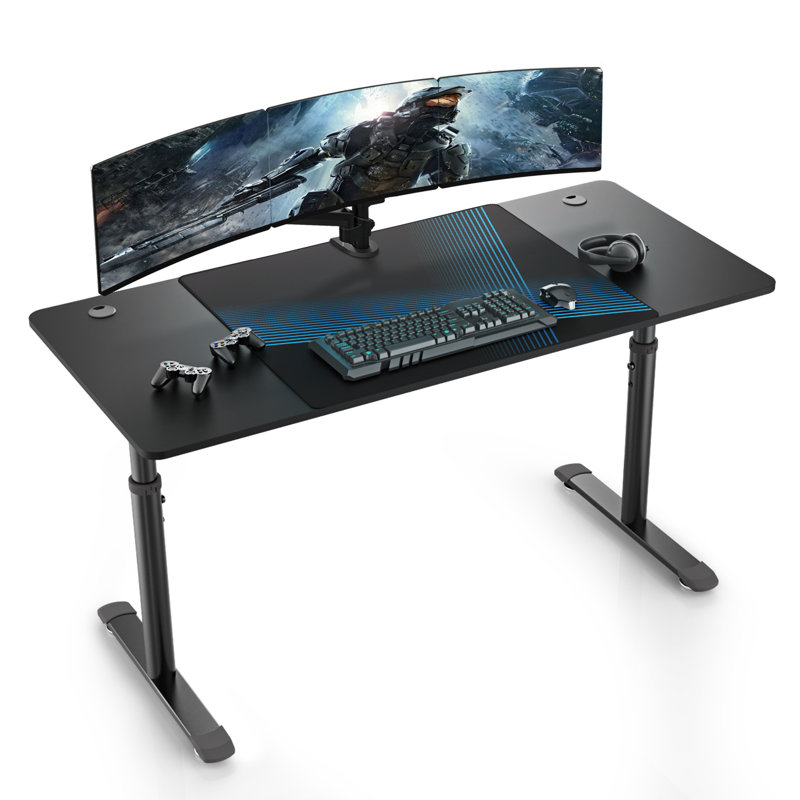 Adjustable Metal Base Computer Desk