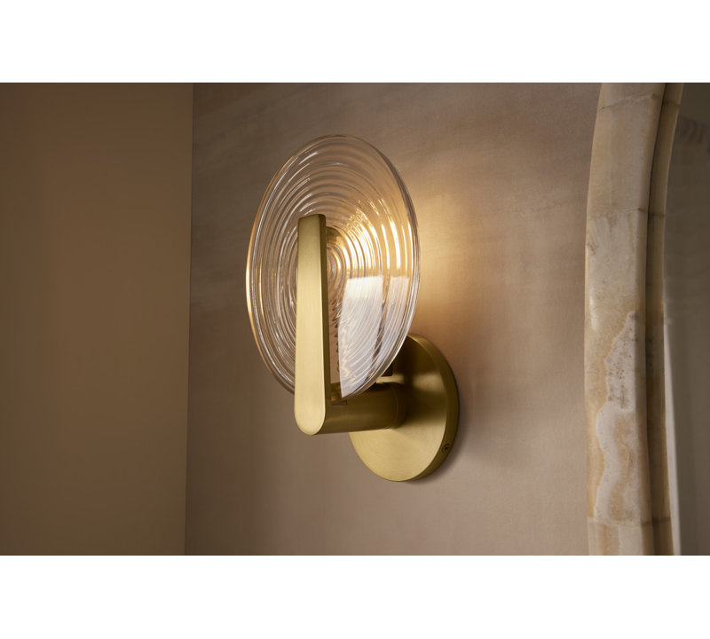 Hint One-Light Sconce, Brushed Brass