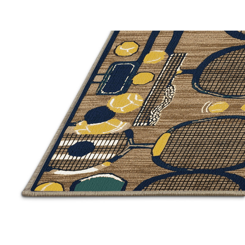  Tapis de tennis lavable, Rond 7 pi