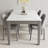 White+Grey Rectangular Stone+Solid Wood Dining Table-111169437
