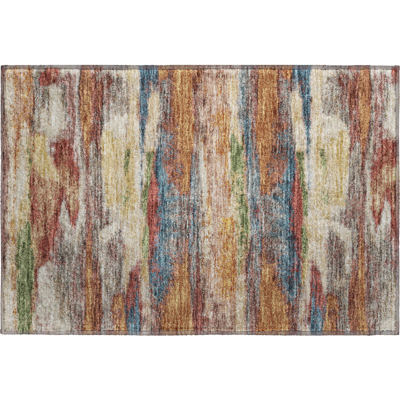 Tapis paprika de qualité supérieure lavable à la machine Prisco, Rectangle 1 pi 8 po x 2 pi 6 po