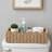 Wooden Double-Handled Paper Rope Wavy Pattern Storage Basket, A Versatile Neutral Style Home Decor Item, Perfect For Living Room And Bedroom. A Neat And Organized Storage Basket For Toilet Stands, Bookshelves, And Side Tables.-1240172441