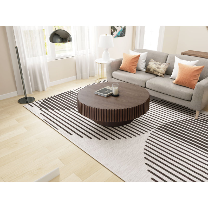 Table basse Ansel, H 13,77 po x L 31,49 po x l 31,49 po, Noyer