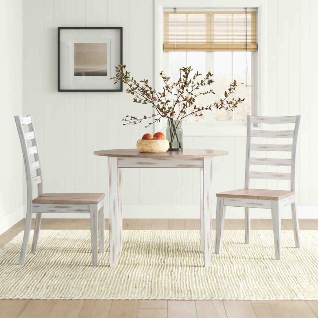 Wilkey 2 - Person Solid Wood Solid Wood Top Four Leg Dining Set Sand & Stable™