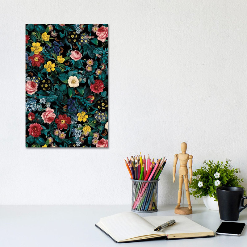 Night Garden XXV by Burcu Korkmazyurek - Wrapped Canvas Print, 66.04 cm H x 45.72 cm W x 1.91 cm D