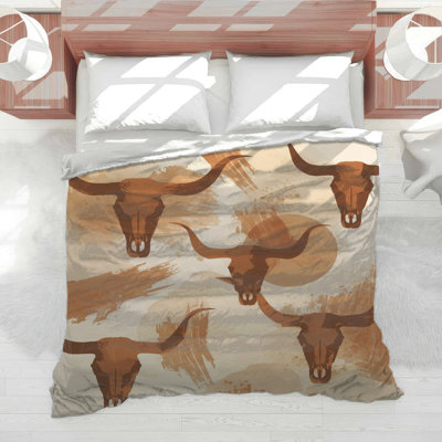 Longhorn Skull Art Comforter
