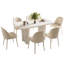 Ensemble de table de salle à manger 55,11 po avec 6 chaises pour la cuisine, le bar et le salon-570360555-570360553