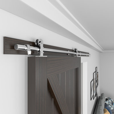 Stainless Steel Sliding Barn Door Hardware, Single Door Smoothly And Easy To Install