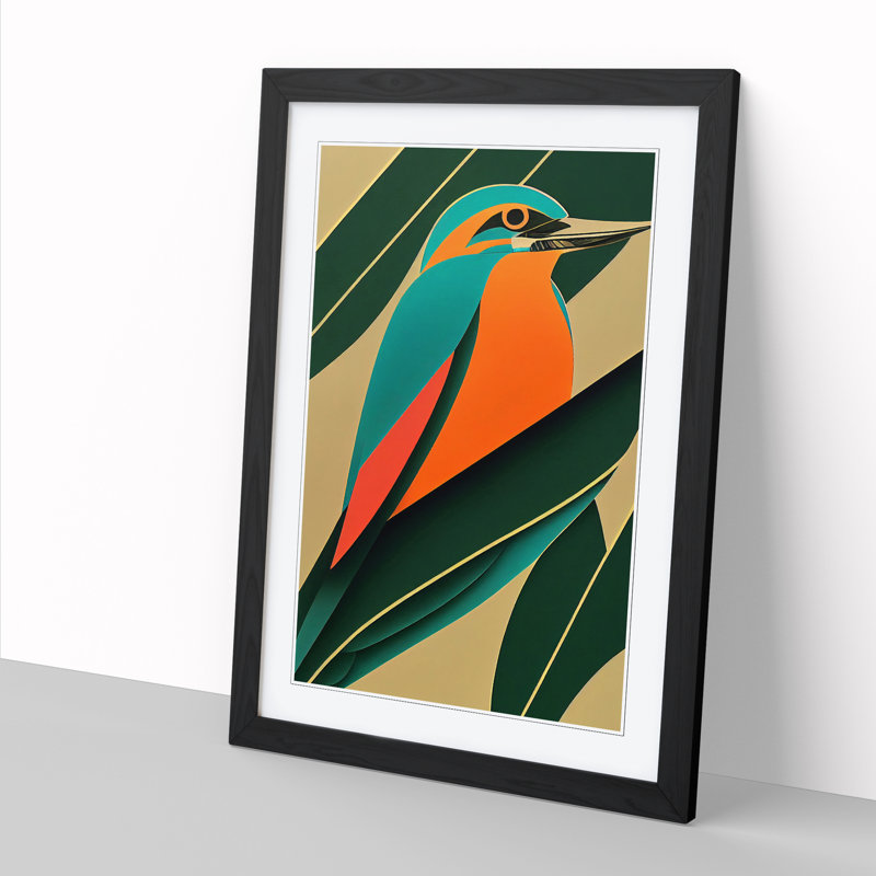 Andaluss Kingfisher Deco Vol.1 - Wall Art, 34cm H x 2cm W x 3cm D, Black