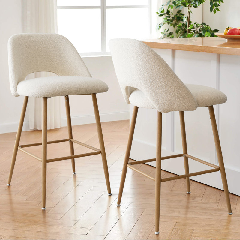 Tabouret de comptoir Camarda, Beige