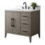 Meuble-lavabo simple 36 po avec plateau en marbre Chambery-94564315-94426588