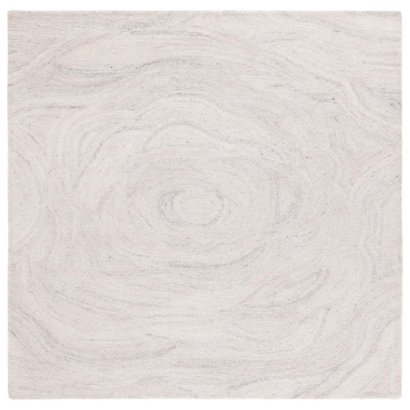 Abstract Hand Tufted Performance Abstract Rug, Square 6'