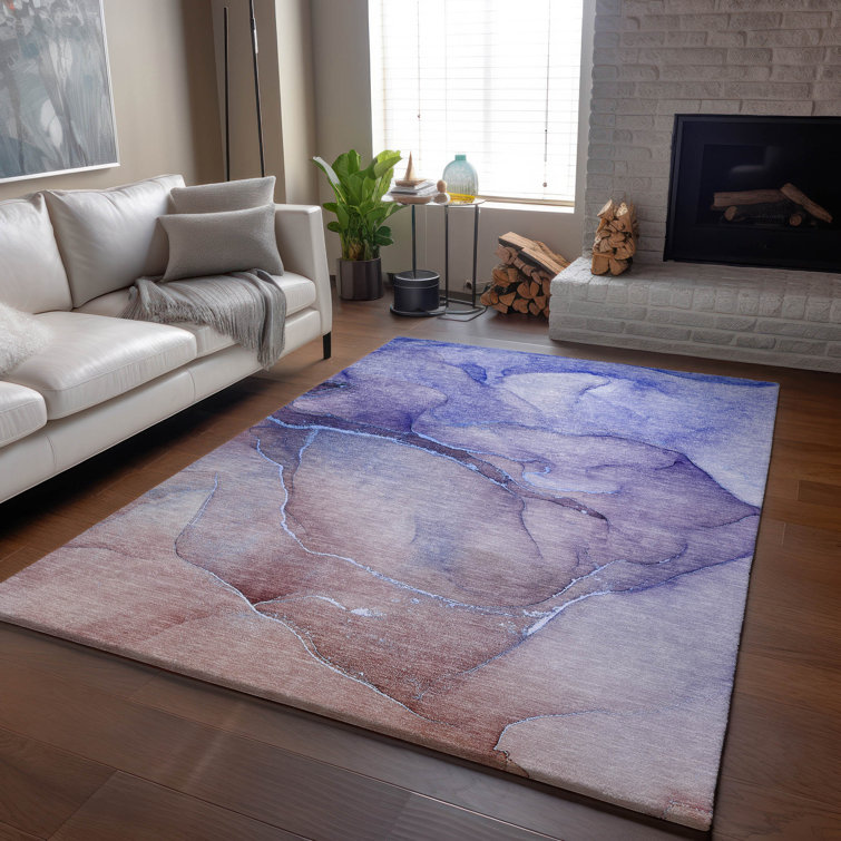 Premium Machine Washable Cerrito AMF508 Navy Rug