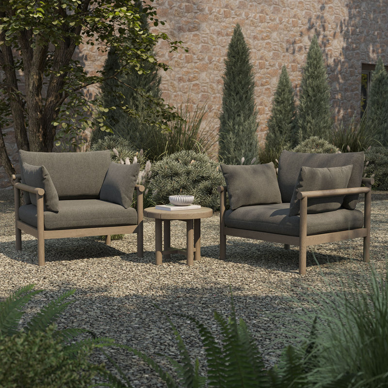 Ensemble de meubles d'extérieur en bois de teck 3 pièces Conway