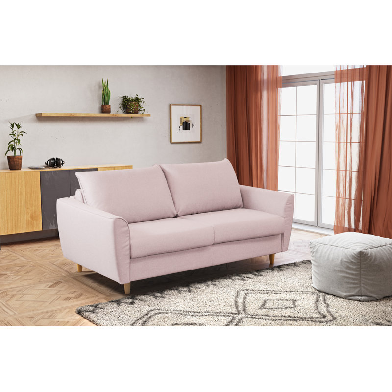 Mattlyn Sofa Bed with Mattress, Powder Pink