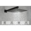 Ensemble de robinet de douche mâle NPT, robinet de baignoire cascade avec système de pomme de douche à pluie noire mat de 12 pouces