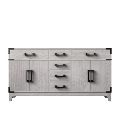 Meuble-lavabo double en chêne blanc 60 po X P 22 po D