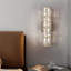 Magnifique applique murale en cristal Classy, applique murale contemporaine en cristal étincelant à 4 niveaux pour chambre à coucher et couloir