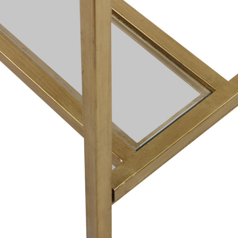 Console en verre avec miroir