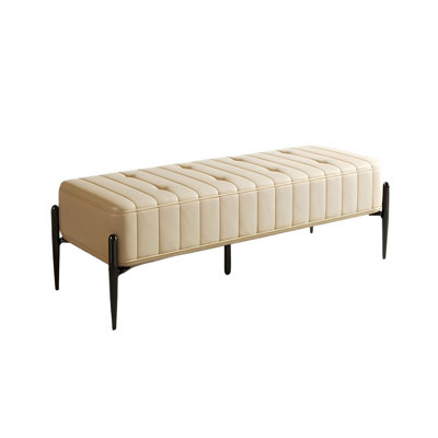 Nalij Leather Match Upholstered Bench