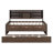 Wooden Captain Bed With Built-In Bookshelves,Three Storage Drawers And Trundle-1929971162-1929971140