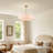 6-Light Modern Drum Chandelier with Linen Shade
