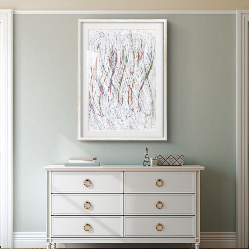 White Infinity I - impression encadrée, H 19,5 po x l 16,5 po, Blanc