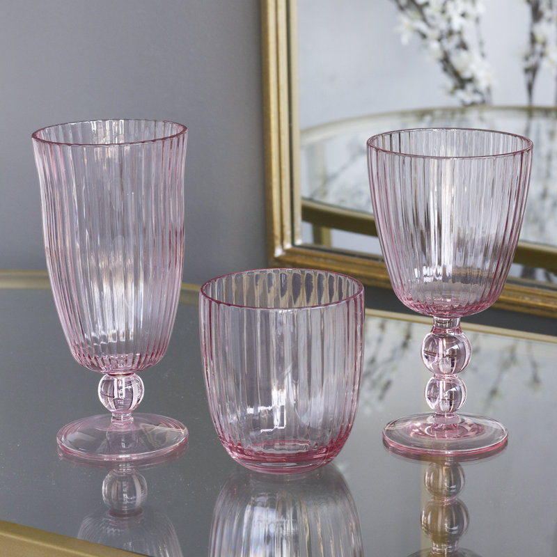 Ensemble de 4 verres à whisky VDA, Rose