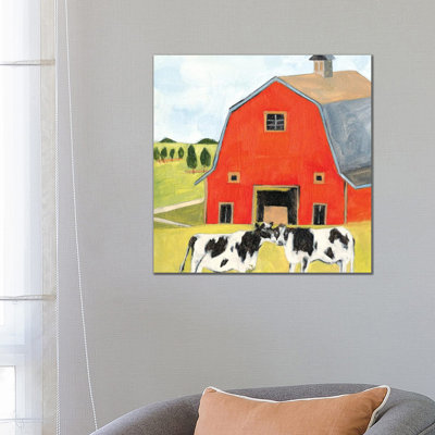 House In The Field II by Melissa Wang - Wrapped Canvas Painting