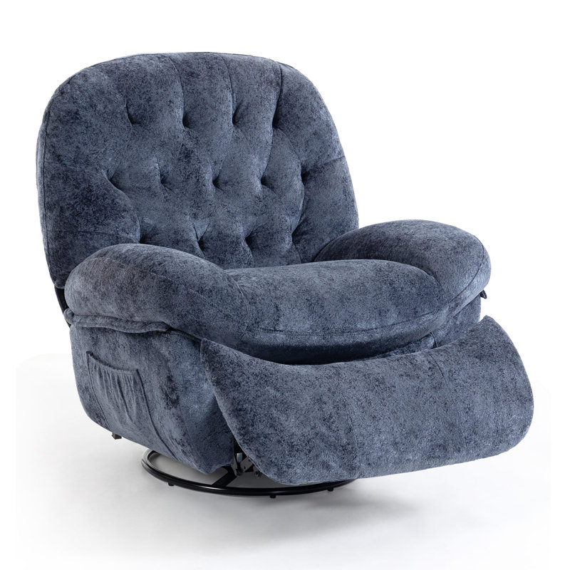 91cm Wide Velvet Swivel, Blue Velvet