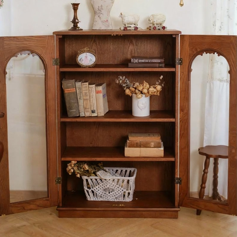 Nut-brown Solid Wood Display Cases