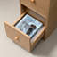 Slim Wood Nightstand with Storage