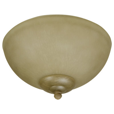 Ensemble de verres à ventilateur de plafond d’extérieur 2 lumières albâtre bol