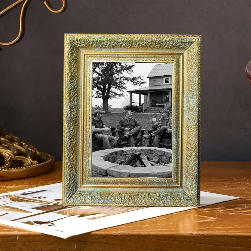 Cadre photo orné antique 3 pièces 8 "x 10" à forme rectangulaire classique