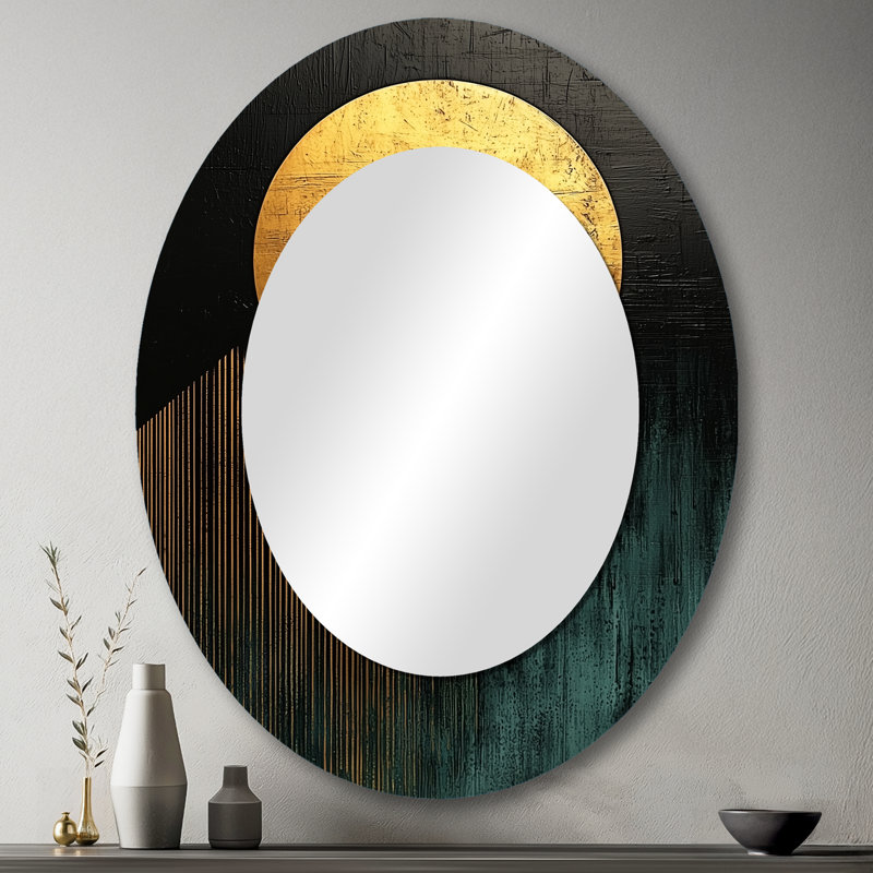 Miroir mural géométrique moderne à motif géométrique Essential Forms IV, 43 po x 33 po