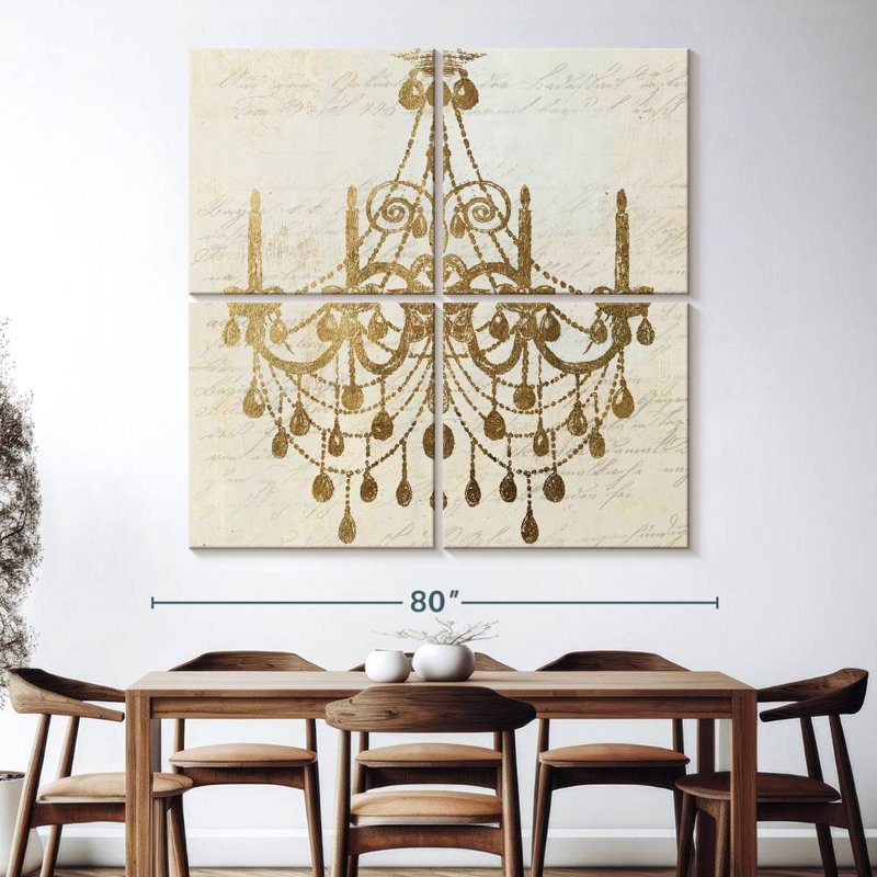Kerner Golden Chandelier II, 74'' H x 74'' W