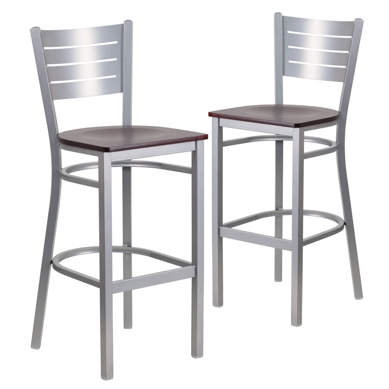 Tabouret de bar Elkton, Acajou, 2