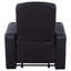 Fauteuil inclinable noir rembourré avec porte-gobelet
