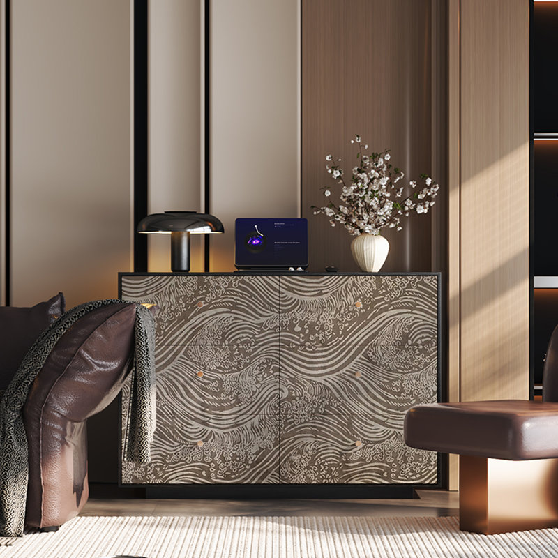Modern Luxe Solid Wood 6-Drawer Cabinet