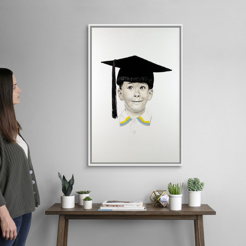 Art mural sur toile The Young, Cadre flottant blanc, H 38 po x l 26 po x P 1,75 po