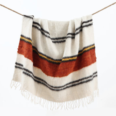 Kahlua Handwoven Wool Throw Blanket