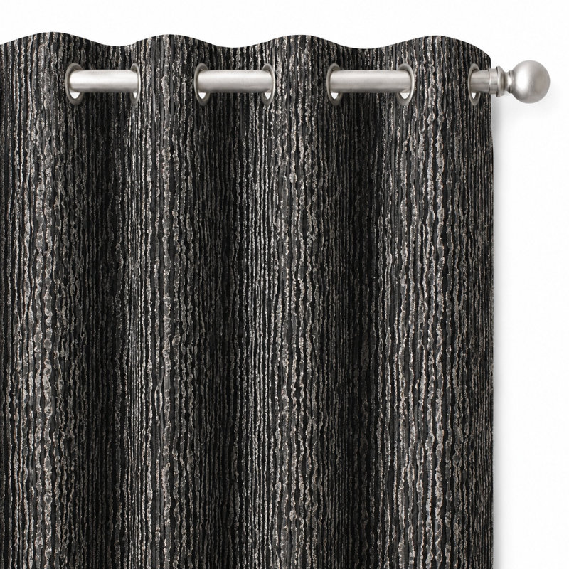 Textured Faux Silk | Elizabeth Fabric_ELIZABETH, Black